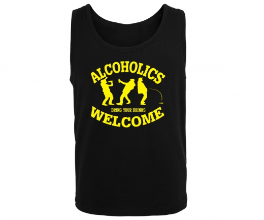 Alcoholics Welcome - Männer Muskelshirt - schwarz