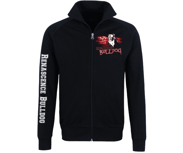 Bulldog - USA Fahne - Männer Freizeitjacke - schwarz