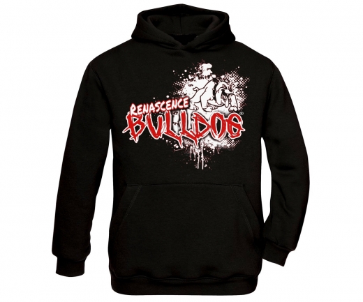 Bulldog - Comic - Kinder Kapuzenpullover - schwarz