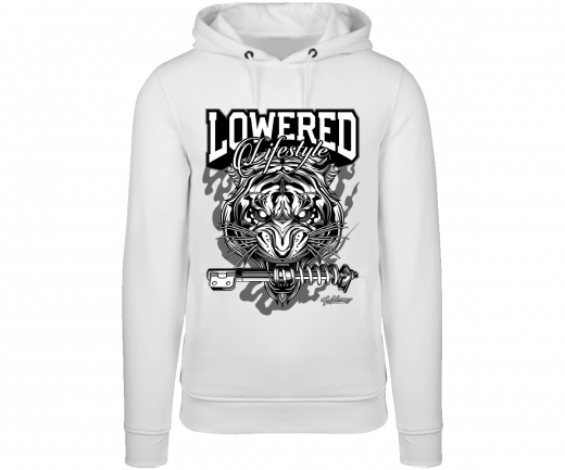 Tuning - Lowered Lifestyle Tiger - Männer Kapuzenpullover - weiß