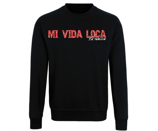 La Familia - Mi vida loca La Familia Schriftzug - Männer Pullover - schwarz