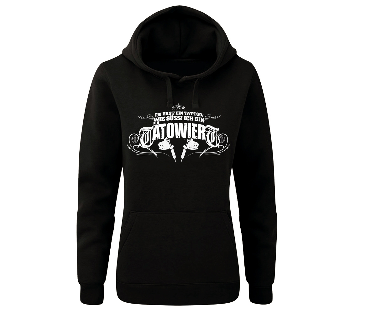 Tattoo Style - Du hast ein Tattoo Ich bin tätowiert - Frauen Kapuzenpullover - schwarz