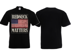 Redneck Matters - US Flagge - schwarz - Männer - T-Shirt