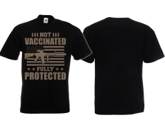 Not Vaccinated - Fully Protected - schwarz - Männer - T-Shirt